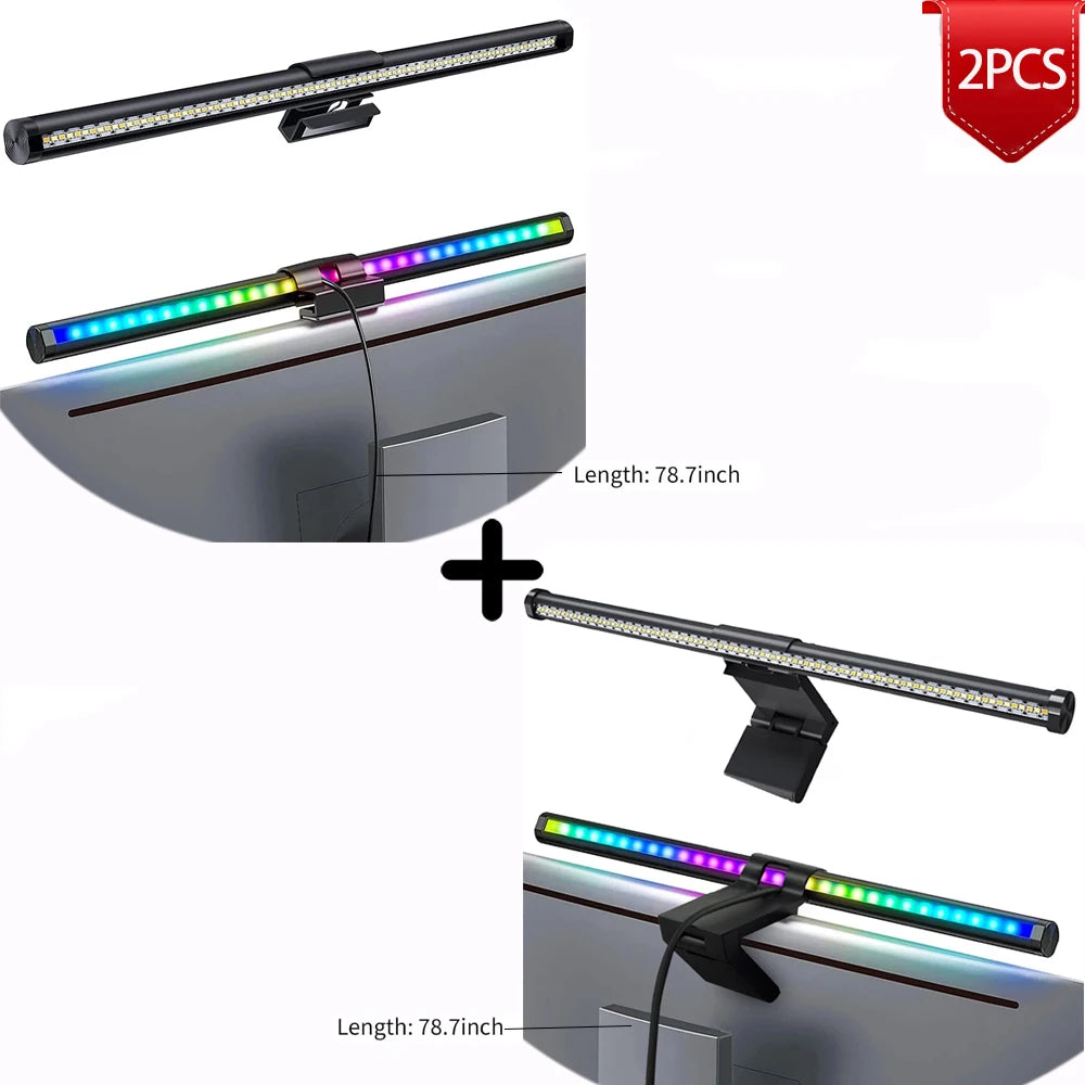 LED Light Bar for Monitor - RGB Atmosphere Lamp with Touch Control, 44cm