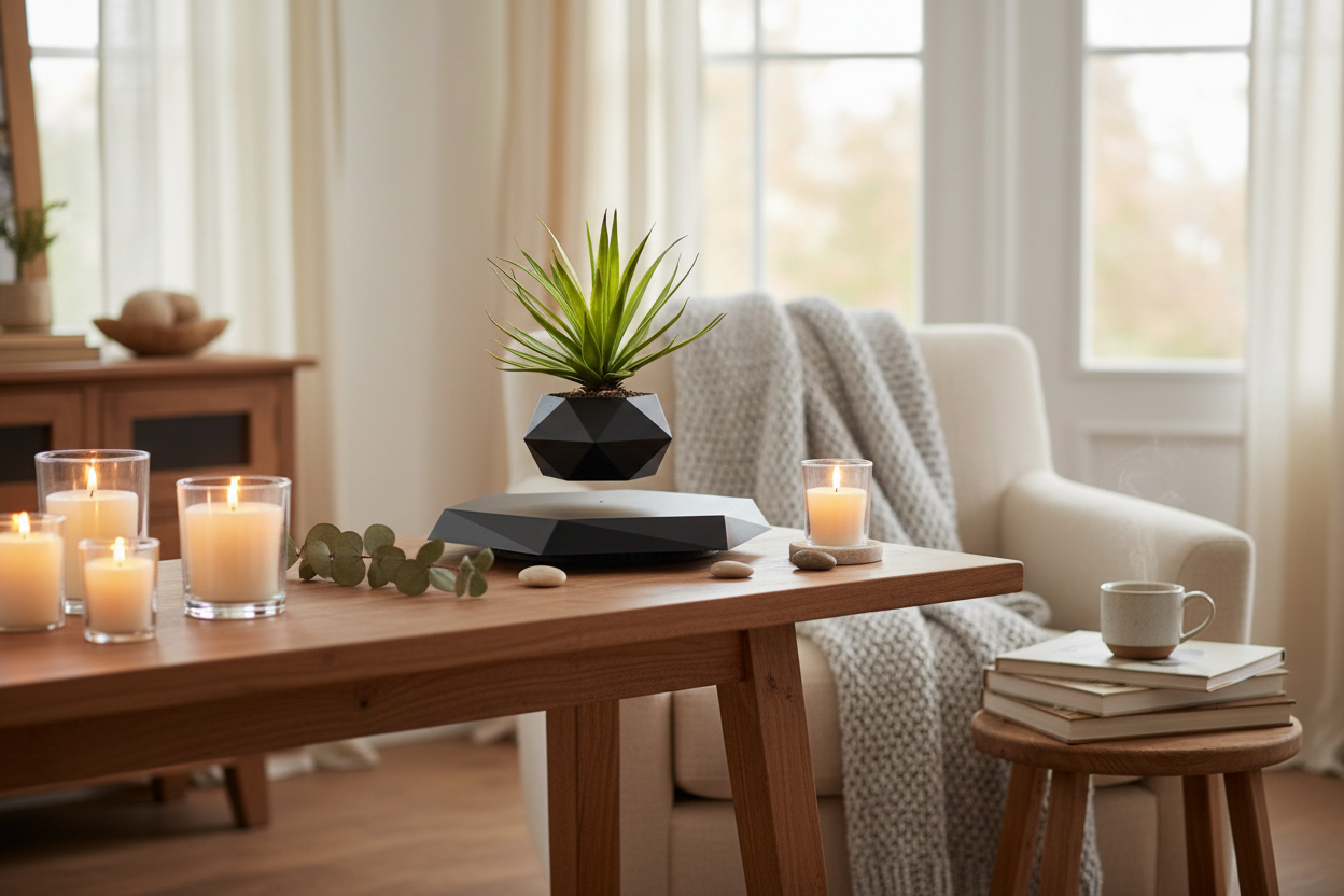 Levitating Plant Pot - Cozy Home No Text