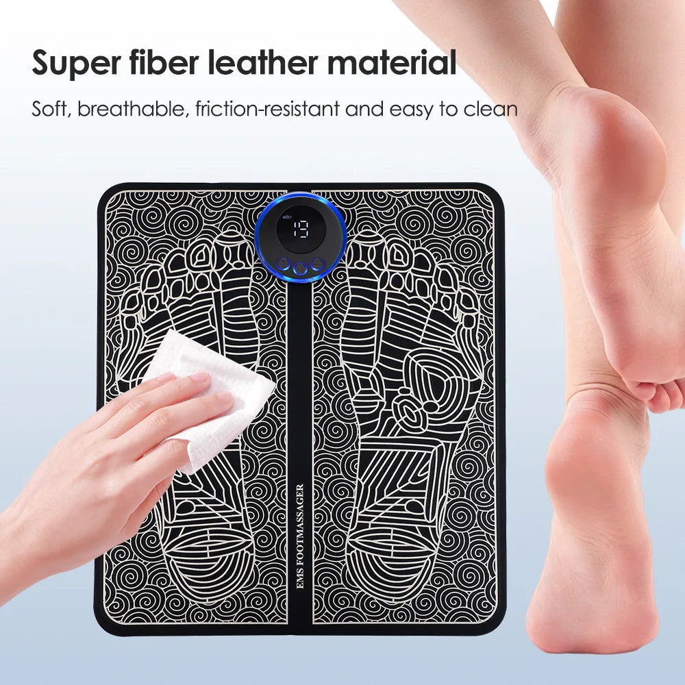Almohadilla de masajeador de pies EMS – Terapia de pulso eléctrico para alivio del dolor y relajación