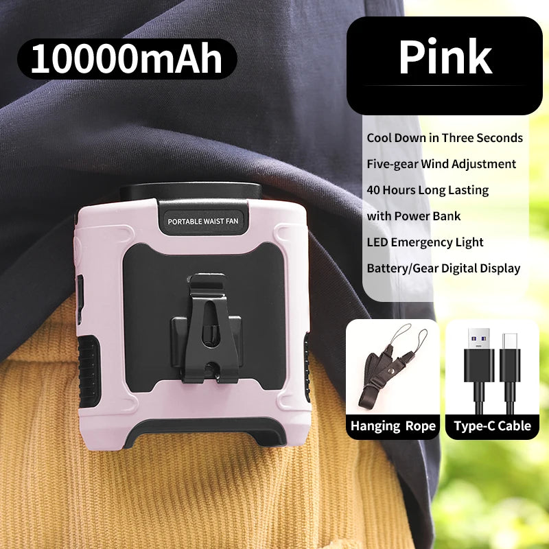 Portable Waist Fan Hanging Neck Fan