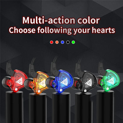 Original QKZ AK6 Copper Driver HiFi Wired Earphone Race Sport & Gaming