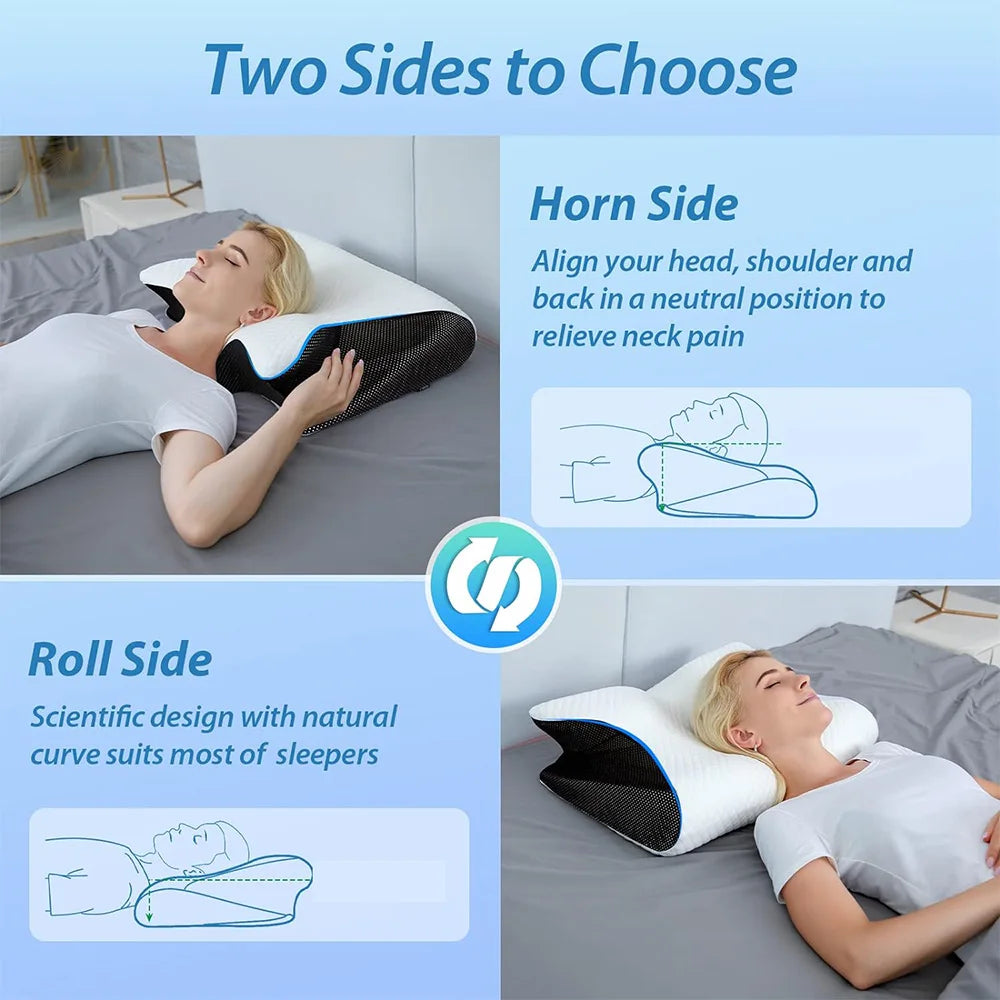Almohada cervical Butterfly Sleep Memory duerme como en un sueño