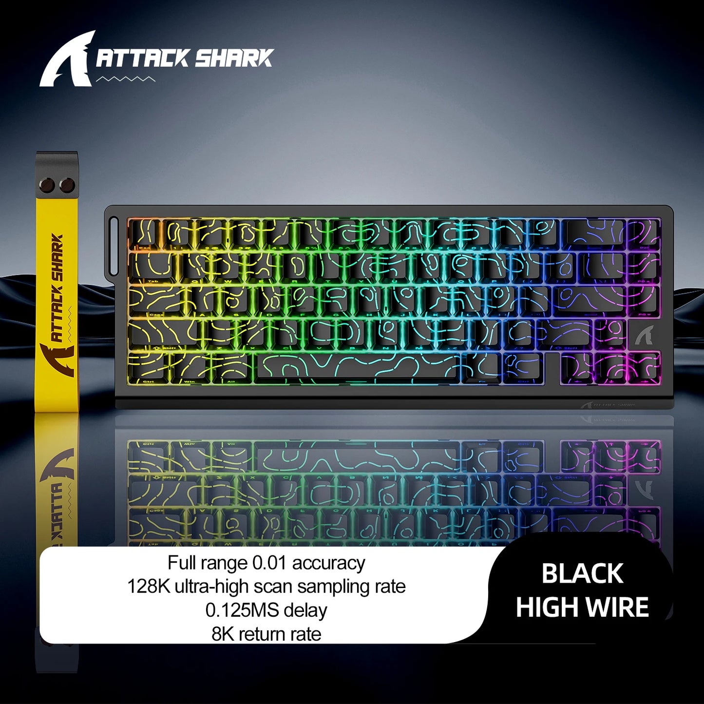 Teclado mecánico para juegos magnético X68HE ATTACK SHARK con cable para juegos profesionales
