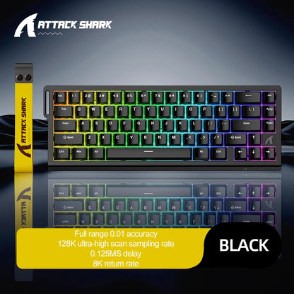 Teclado mecánico para juegos magnético X68HE ATTACK SHARK con cable para juegos profesionales
