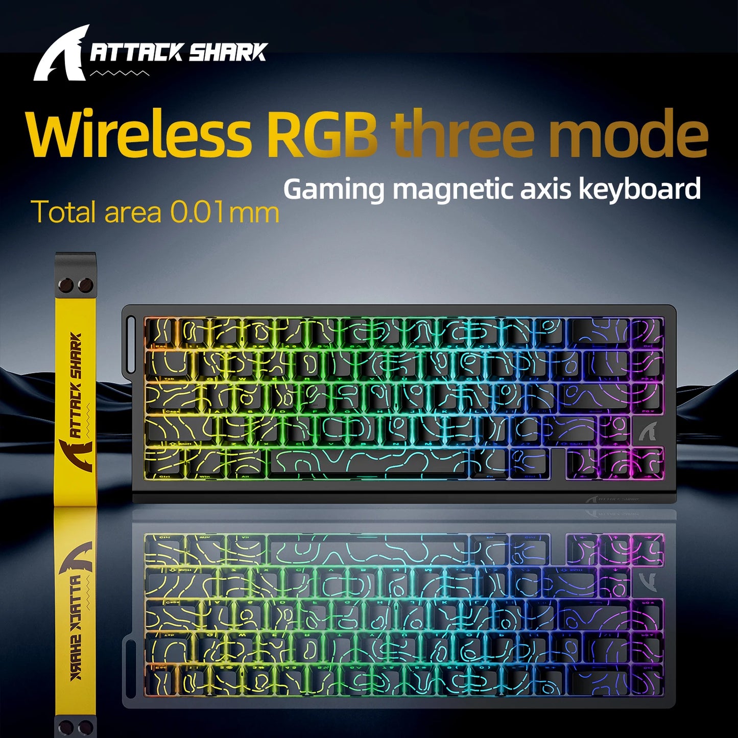 Teclado mecánico para juegos magnético X68HE ATTACK SHARK con cable para juegos profesionales