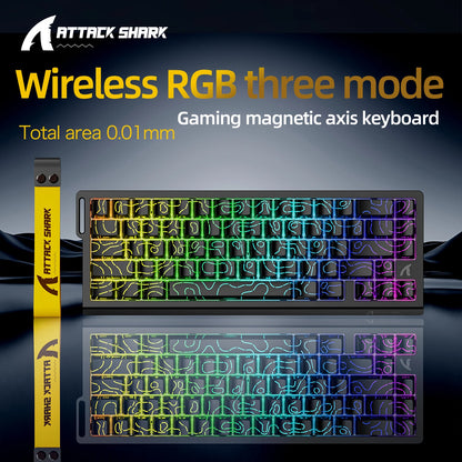 Teclado mecánico para juegos magnético X68HE ATTACK SHARK con cable para juegos profesionales