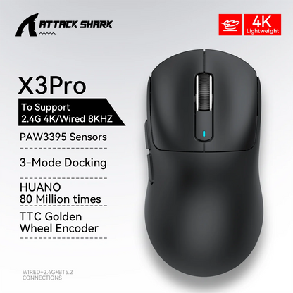 Attack Shark X3 Pro X3 Ratón inalámbrico ligero