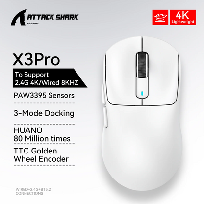 Attack Shark X3 Pro X3 Ratón inalámbrico ligero