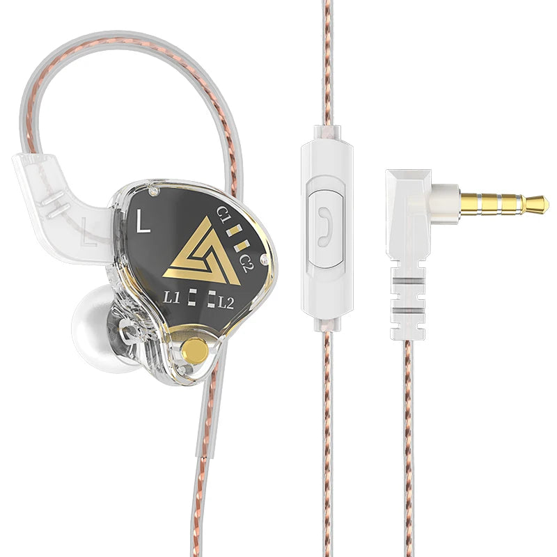 Original QKZ AK6 Copper Driver HiFi Wired Earphone Race Sport & Gaming