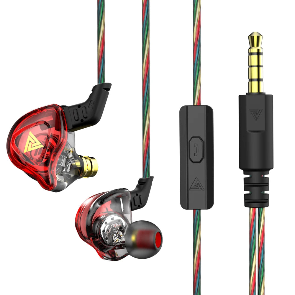 Original QKZ AK6 Copper Driver HiFi Wired Earphone Race Sport & Gaming