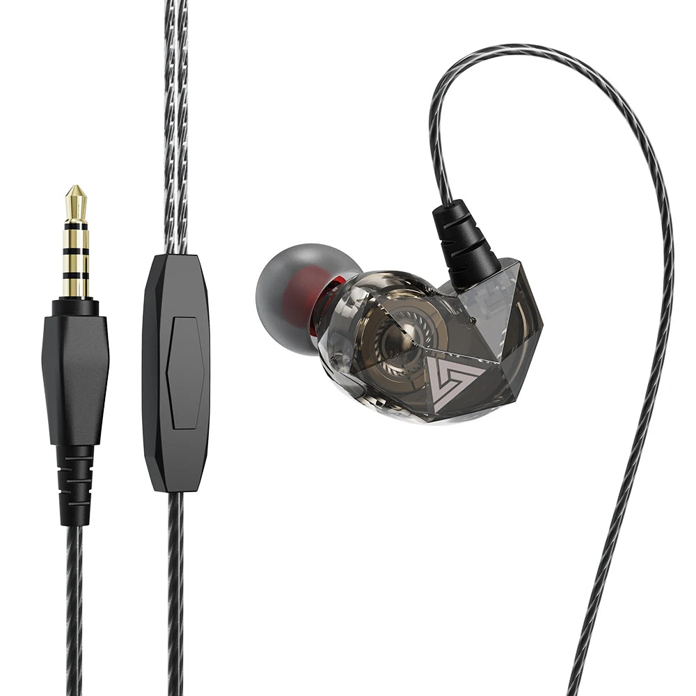 Original QKZ AK6 Copper Driver HiFi Wired Earphone Race Sport & Gaming