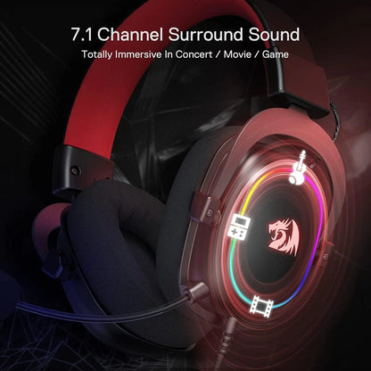 Redragon H510 Zeus-X RGB Wired Backlit Gaming Headset 7.1 Surround Sound Multi Platforms Headphone