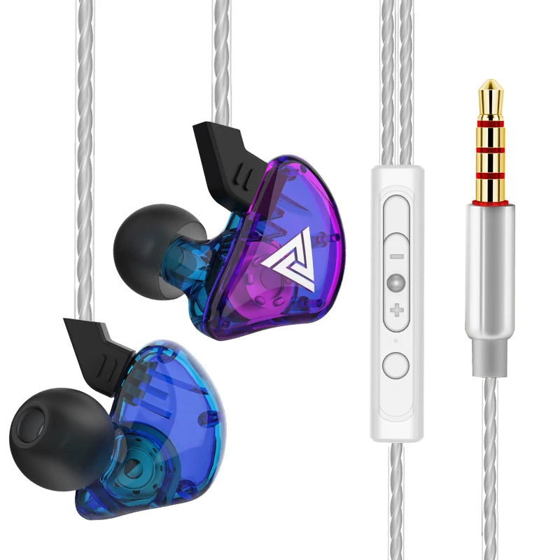 Original QKZ AK6 Copper Driver HiFi Wired Earphone Race Sport & Gaming