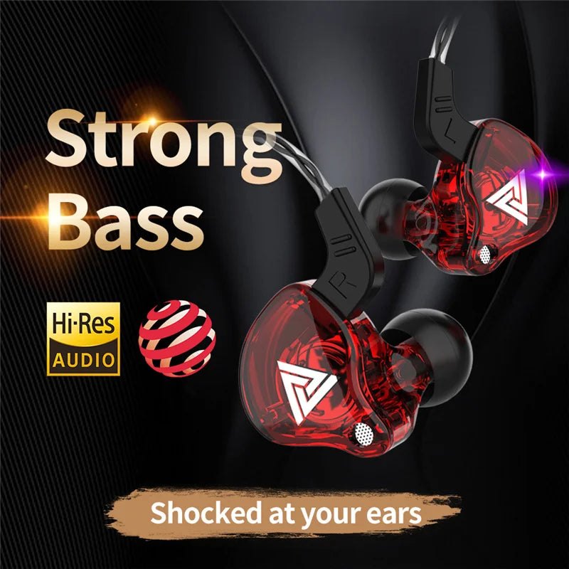 Original QKZ AK6 Copper Driver HiFi Wired Earphone Race Sport & Gaming