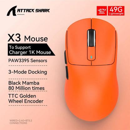 Attack Shark X3 Pro X3 Ratón inalámbrico ligero