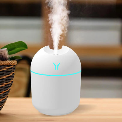 Mini USB Humidifier & Aroma Diffuser — Whisper-Quiet with LED Mood Light