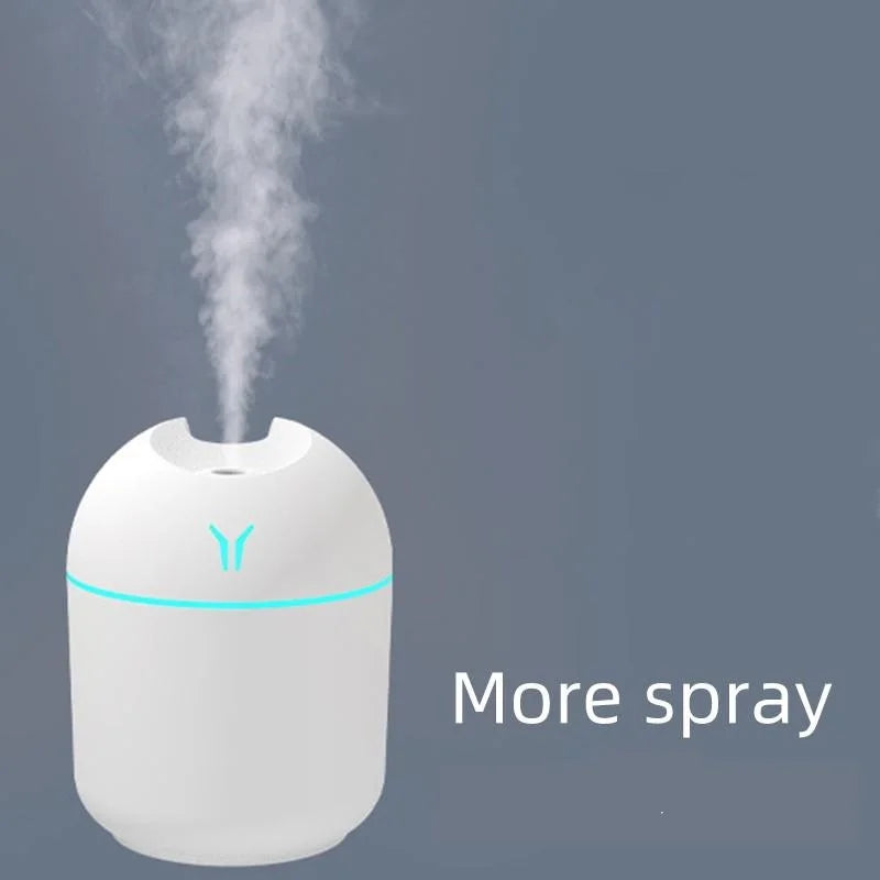 Mini USB Humidifier & Aroma Diffuser — Whisper-Quiet with LED Mood Light