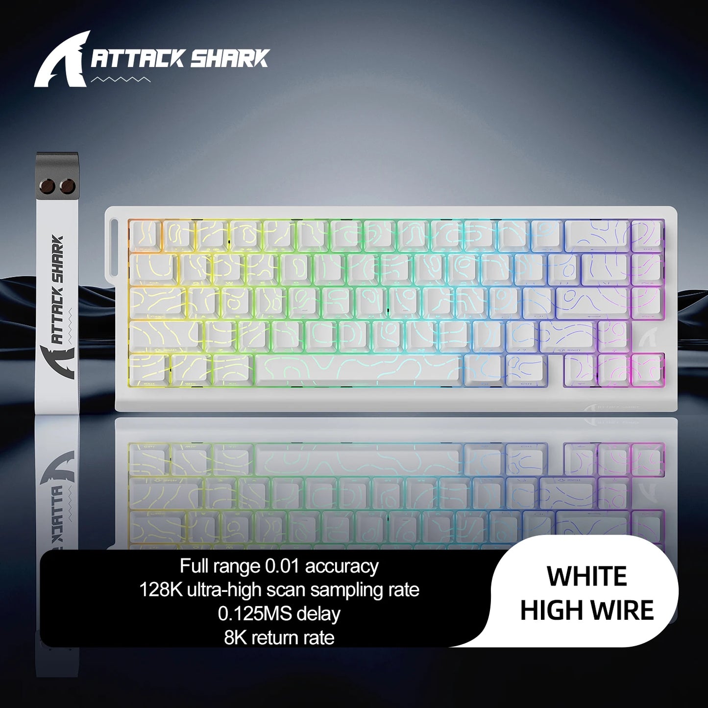 Teclado mecánico para juegos magnético X68HE ATTACK SHARK con cable para juegos profesionales