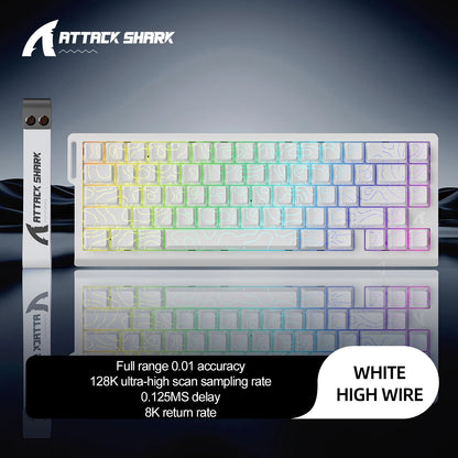 Teclado mecánico para juegos magnético X68HE ATTACK SHARK con cable para juegos profesionales