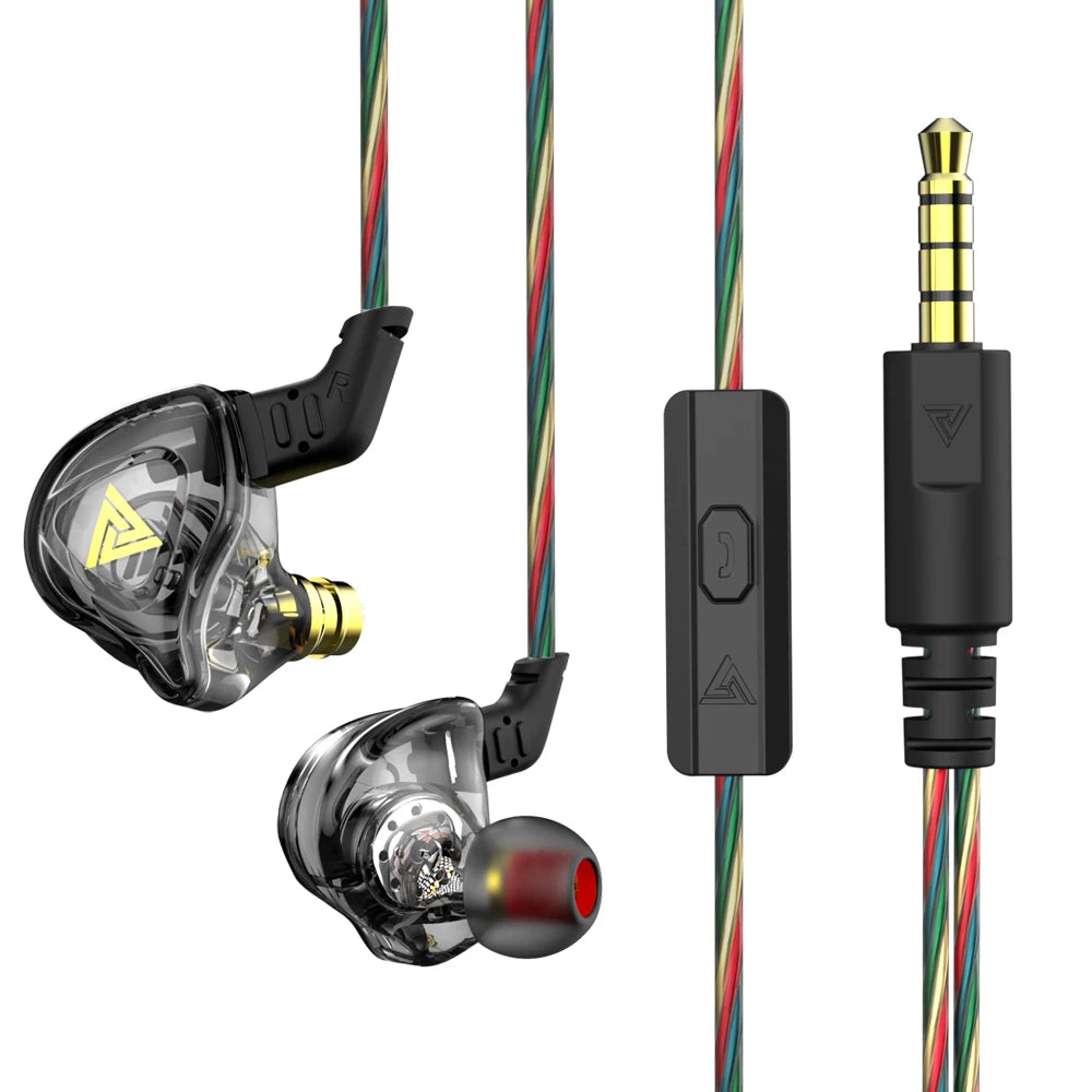 Original QKZ AK6 Copper Driver HiFi Wired Earphone Race Sport & Gaming
