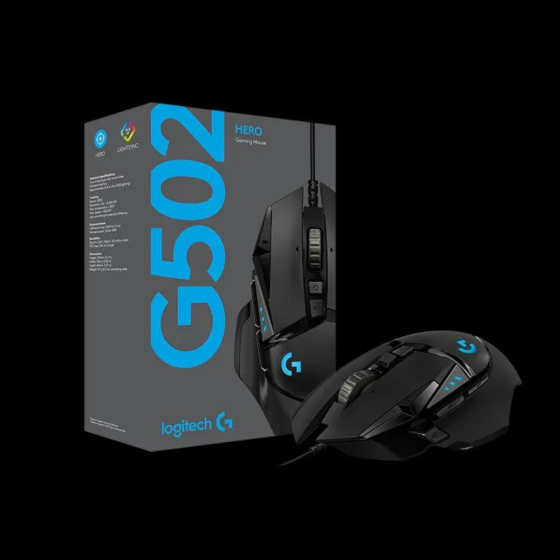 Mouse alámbrico para videojuegos Logitech G502 HERO Master 502