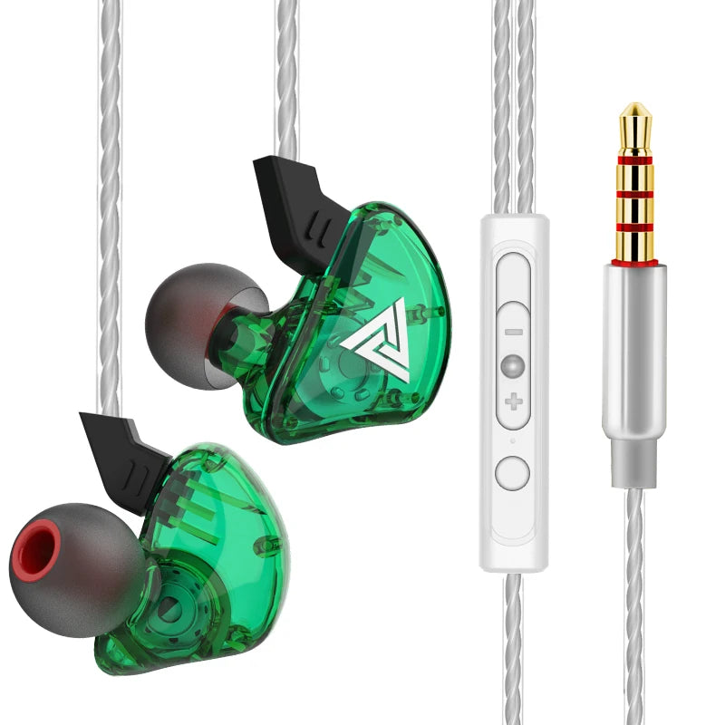 Original QKZ AK6 Copper Driver HiFi Wired Earphone Race Sport & Gaming