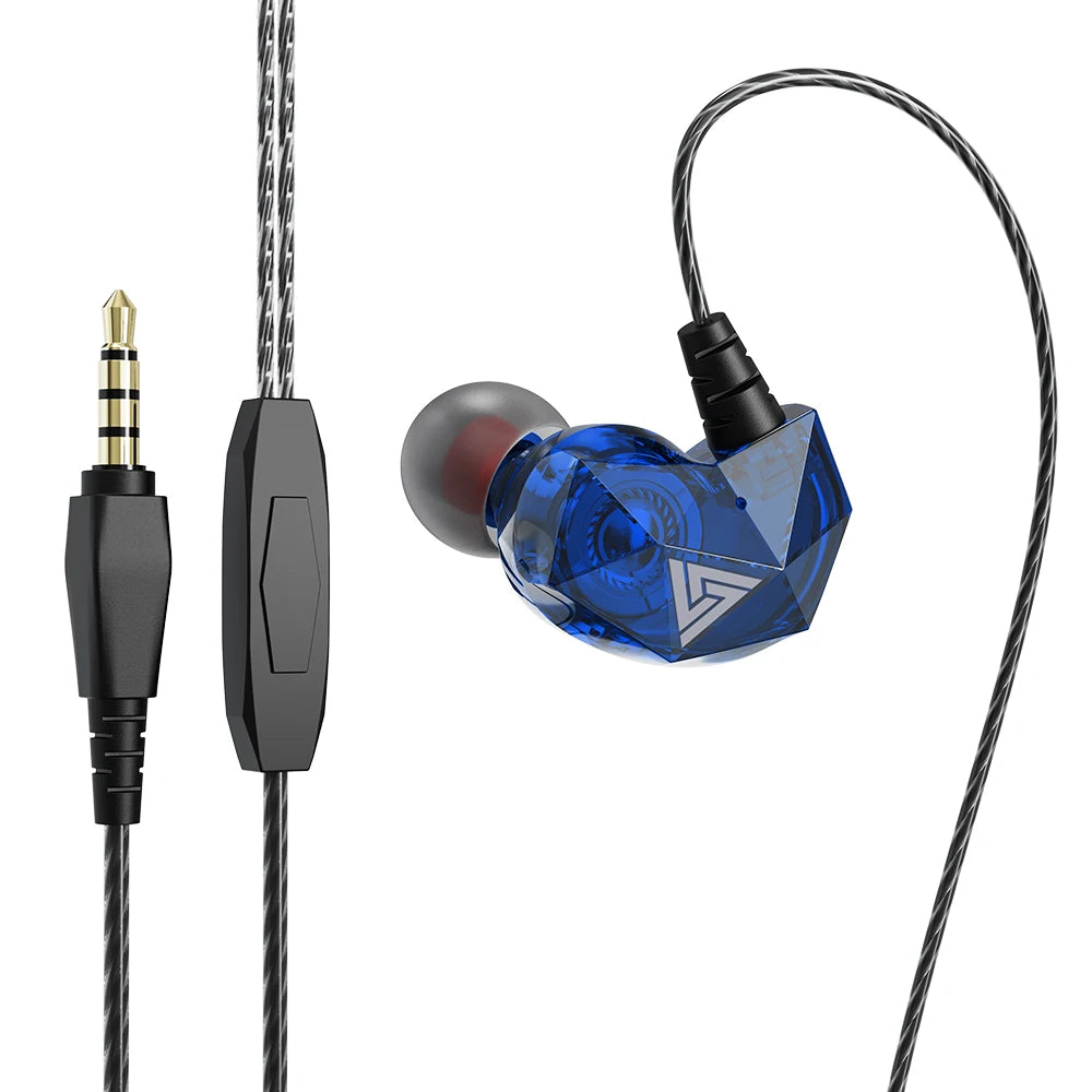 Original QKZ AK6 Copper Driver HiFi Wired Earphone Race Sport & Gaming