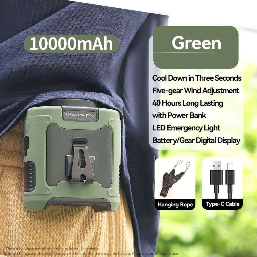 Portable Waist Fan Hanging Neck Fan