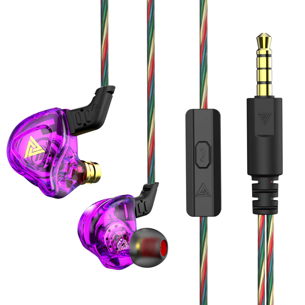 Original QKZ AK6 Copper Driver HiFi Wired Earphone Race Sport & Gaming