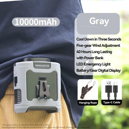 Portable Waist Fan Hanging Neck Fan